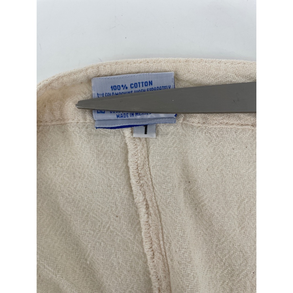 Oh My Gauze Shorts Romper Womens Small Cream Cotton Coastal Boho Cottagecore - Picture 11 of 11